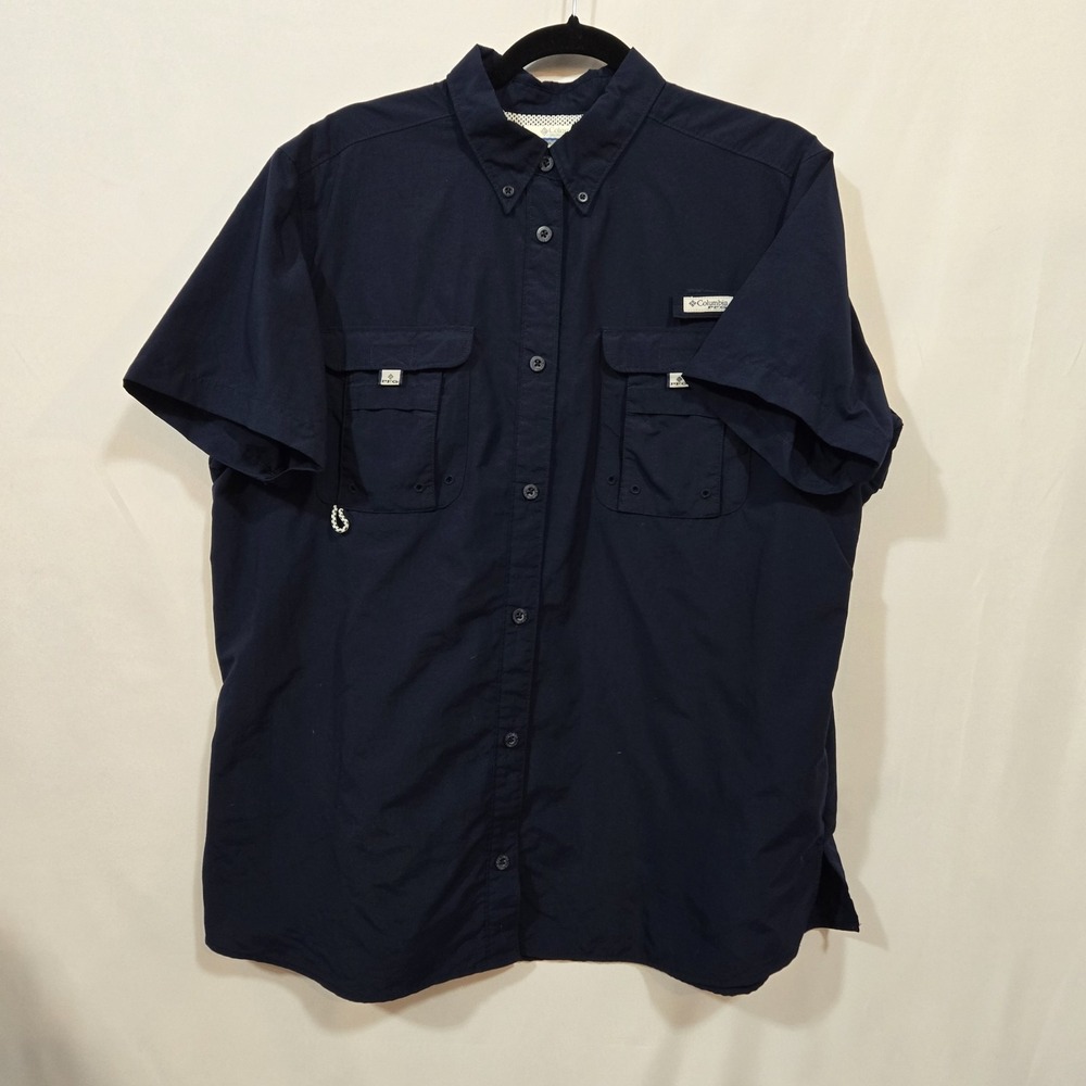 Columbia PFG Bahama Women's XL Black Short Sleeve Vented Fishing Shirt